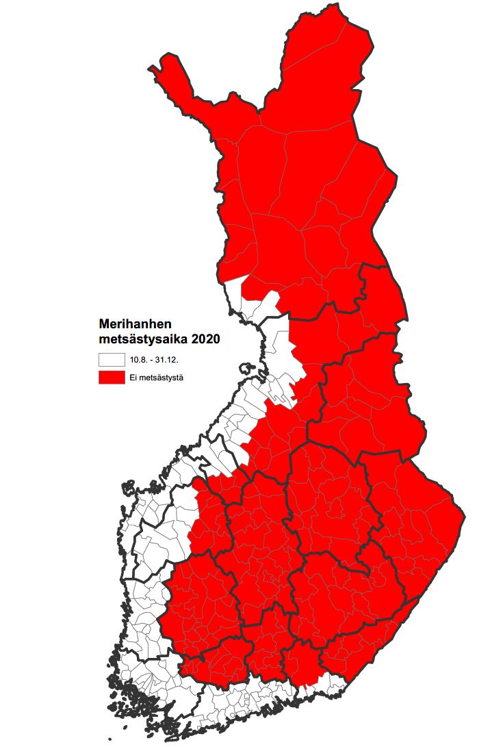 metsästys kartta Merihanhi – Suomen riistakeskus